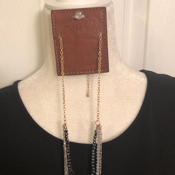 Simply Noelle Beaded Rhinestone Necklace NWT - Picture 3 of 4